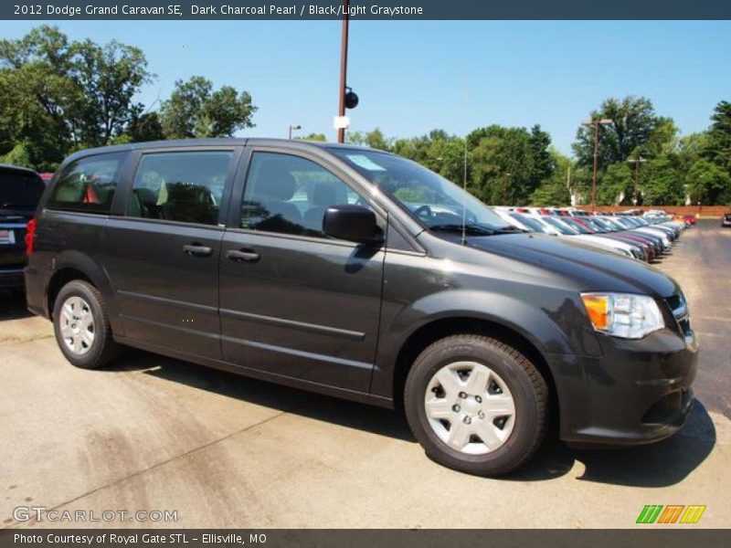 Dark Charcoal Pearl / Black/Light Graystone 2012 Dodge Grand Caravan SE