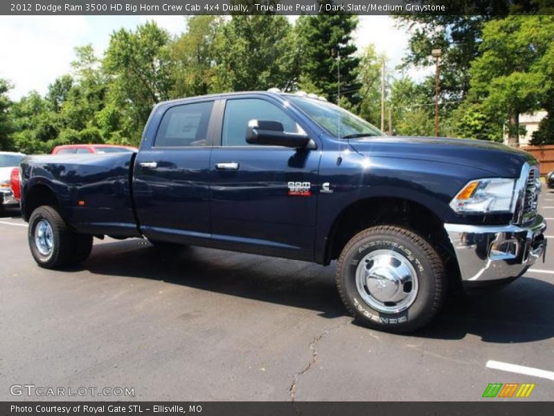True Blue Pearl / Dark Slate/Medium Graystone 2012 Dodge Ram 3500 HD Big Horn Crew Cab 4x4 Dually