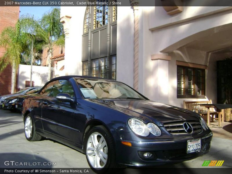 Cadet Blue Metallic / Stone 2007 Mercedes-Benz CLK 350 Cabriolet