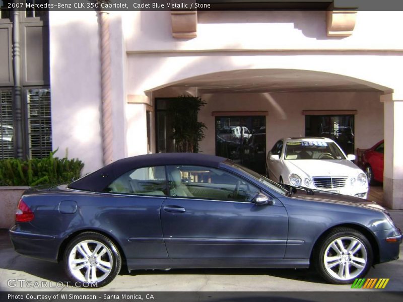 Cadet Blue Metallic / Stone 2007 Mercedes-Benz CLK 350 Cabriolet