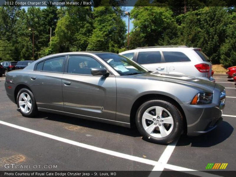 Tungsten Metallic / Black 2012 Dodge Charger SE