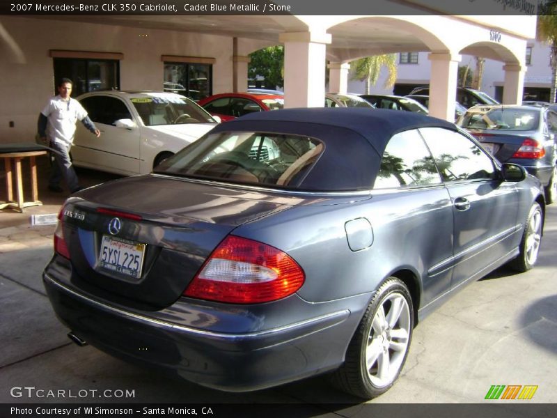 Cadet Blue Metallic / Stone 2007 Mercedes-Benz CLK 350 Cabriolet