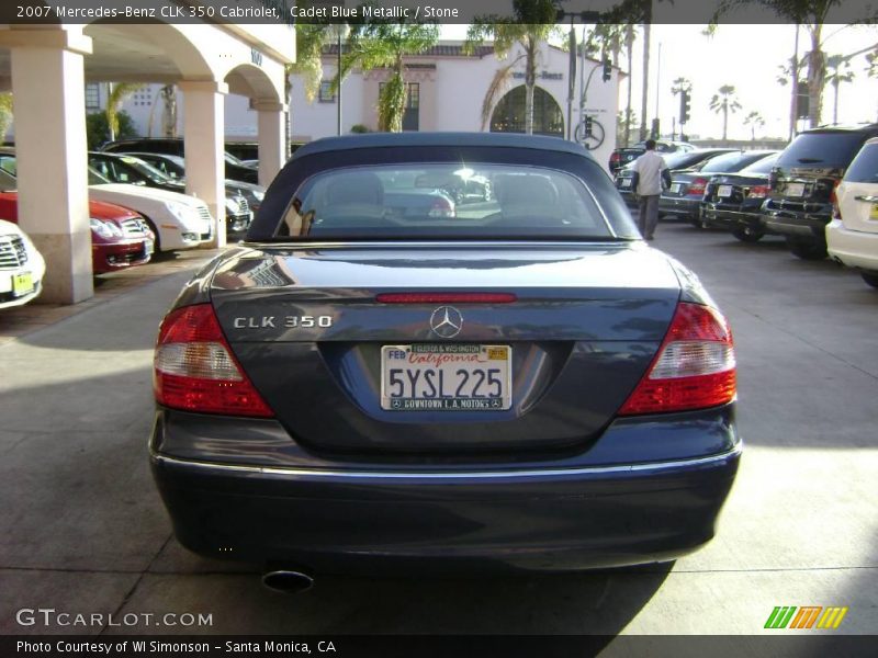 Cadet Blue Metallic / Stone 2007 Mercedes-Benz CLK 350 Cabriolet