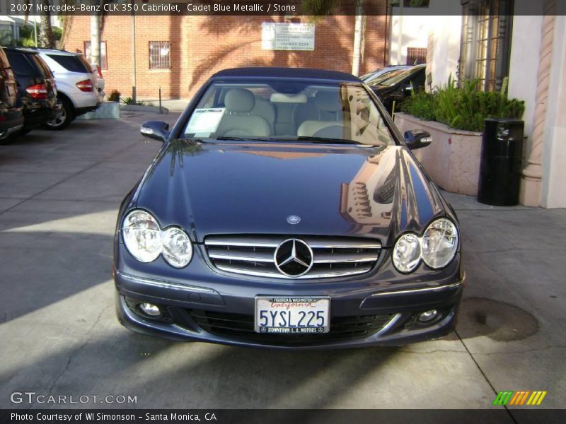 Cadet Blue Metallic / Stone 2007 Mercedes-Benz CLK 350 Cabriolet