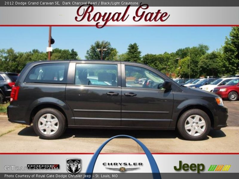 Dark Charcoal Pearl / Black/Light Graystone 2012 Dodge Grand Caravan SE