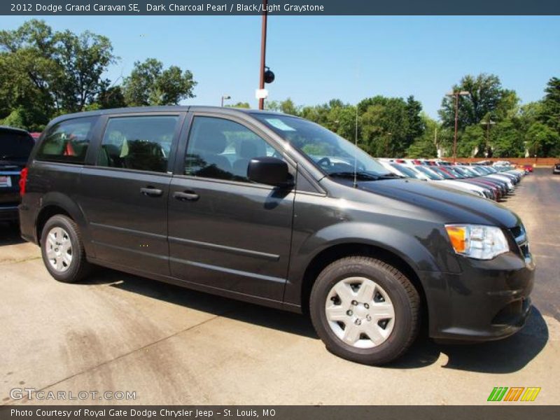Dark Charcoal Pearl / Black/Light Graystone 2012 Dodge Grand Caravan SE