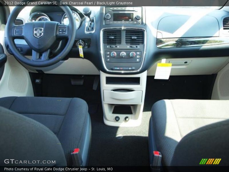 Dark Charcoal Pearl / Black/Light Graystone 2012 Dodge Grand Caravan SE