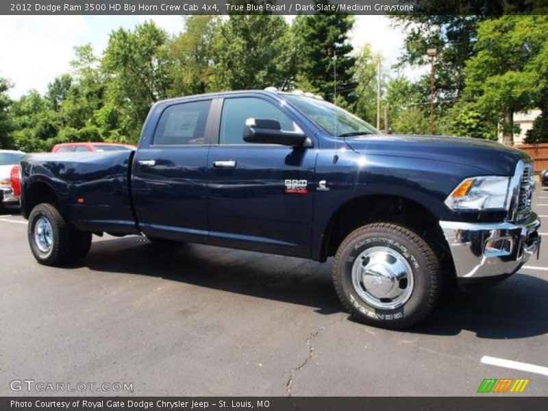 True Blue Pearl / Dark Slate/Medium Graystone 2012 Dodge Ram 3500 HD Big Horn Crew Cab 4x4