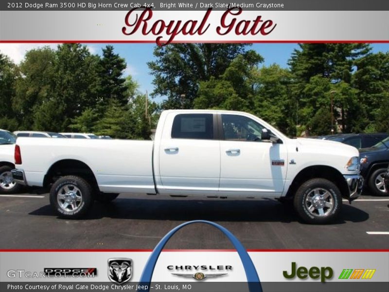 Bright White / Dark Slate/Medium Graystone 2012 Dodge Ram 3500 HD Big Horn Crew Cab 4x4