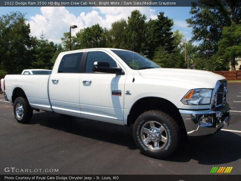 Bright White / Dark Slate/Medium Graystone 2012 Dodge Ram 3500 HD Big Horn Crew Cab 4x4