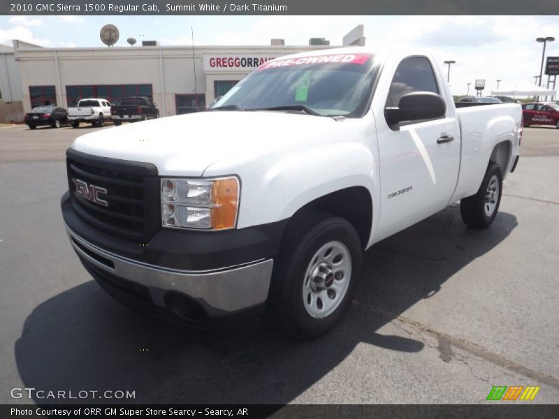 Summit White / Dark Titanium 2010 GMC Sierra 1500 Regular Cab