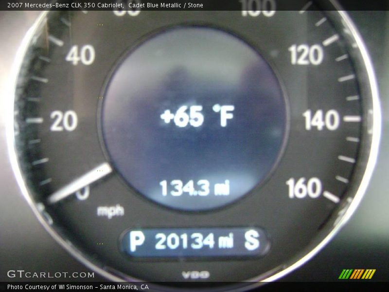 Cadet Blue Metallic / Stone 2007 Mercedes-Benz CLK 350 Cabriolet