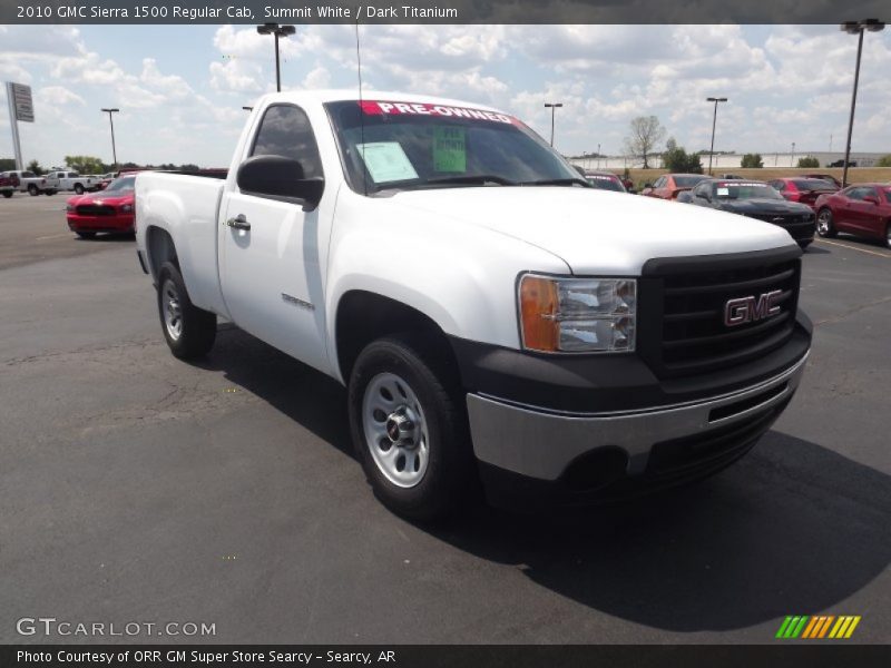 Summit White / Dark Titanium 2010 GMC Sierra 1500 Regular Cab
