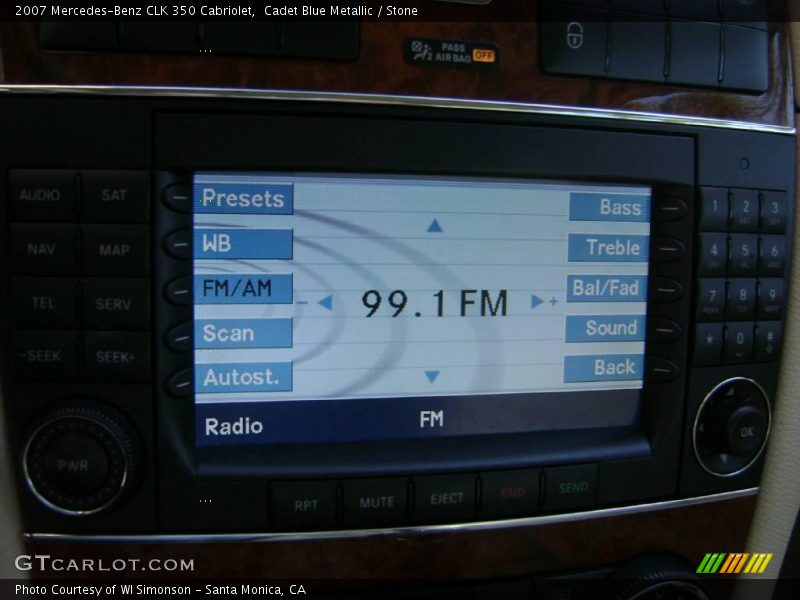 Cadet Blue Metallic / Stone 2007 Mercedes-Benz CLK 350 Cabriolet