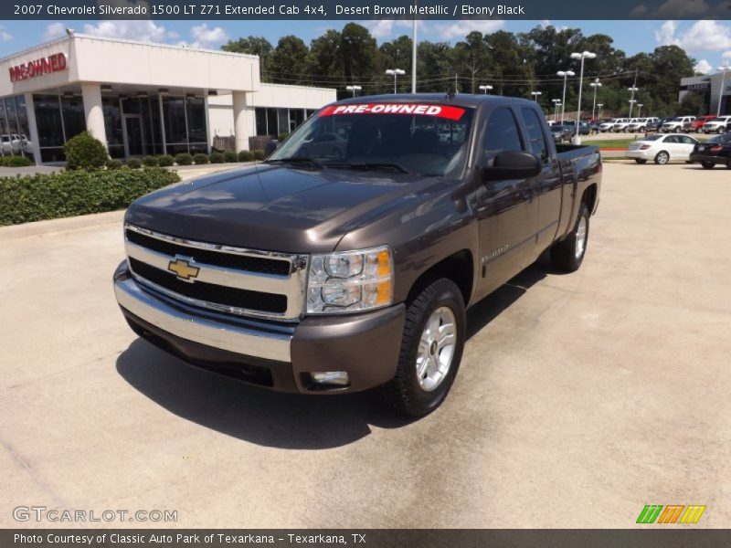 Desert Brown Metallic / Ebony Black 2007 Chevrolet Silverado 1500 LT Z71 Extended Cab 4x4