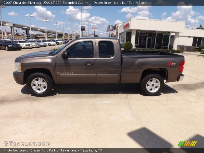 Desert Brown Metallic / Ebony Black 2007 Chevrolet Silverado 1500 LT Z71 Extended Cab 4x4