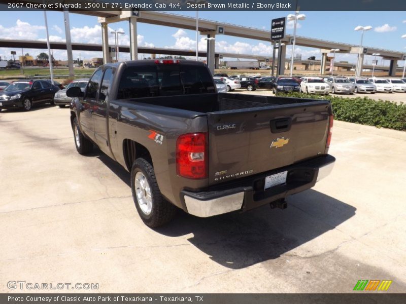 Desert Brown Metallic / Ebony Black 2007 Chevrolet Silverado 1500 LT Z71 Extended Cab 4x4