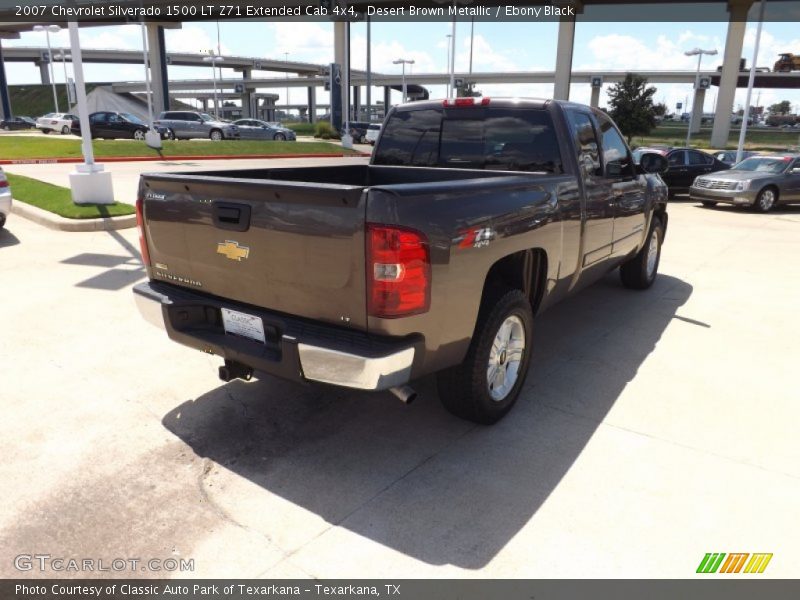 Desert Brown Metallic / Ebony Black 2007 Chevrolet Silverado 1500 LT Z71 Extended Cab 4x4