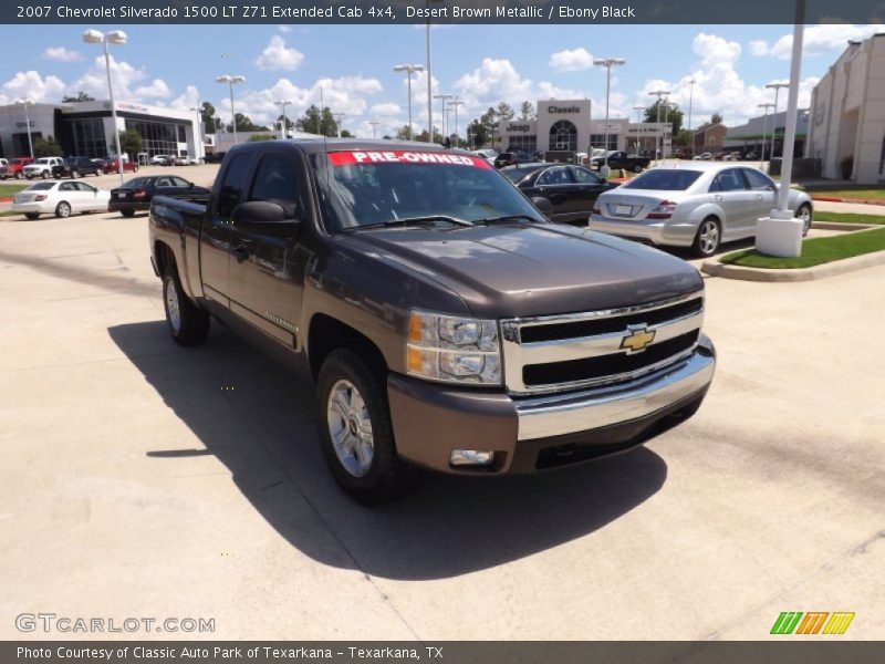 Desert Brown Metallic / Ebony Black 2007 Chevrolet Silverado 1500 LT Z71 Extended Cab 4x4
