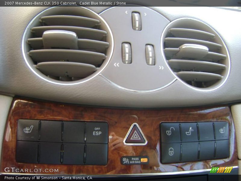Cadet Blue Metallic / Stone 2007 Mercedes-Benz CLK 350 Cabriolet