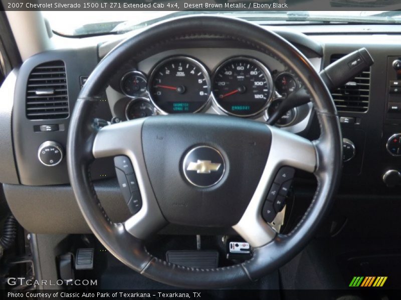 Desert Brown Metallic / Ebony Black 2007 Chevrolet Silverado 1500 LT Z71 Extended Cab 4x4