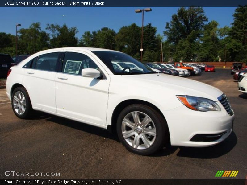 Bright White / Black 2012 Chrysler 200 Touring Sedan