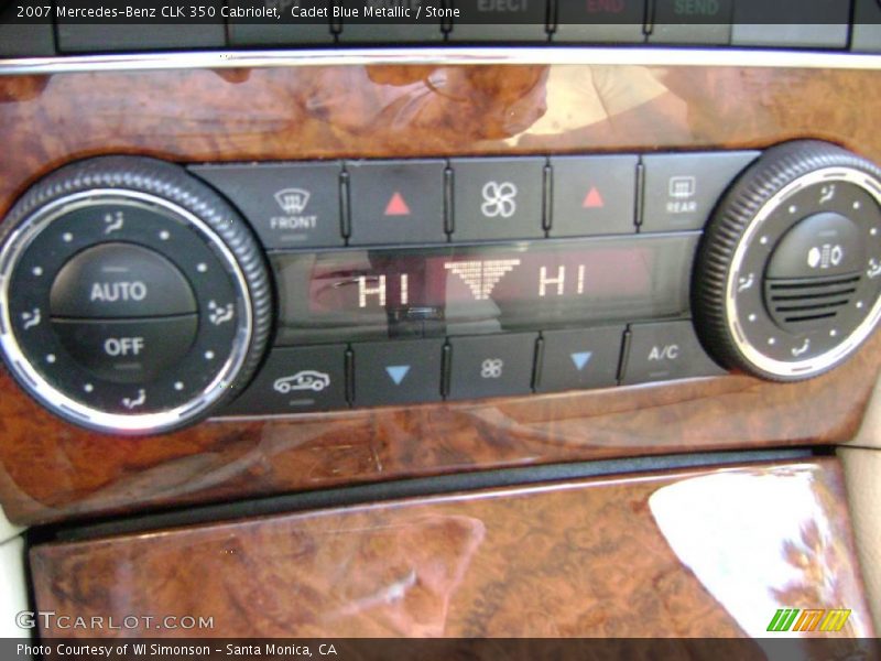 Cadet Blue Metallic / Stone 2007 Mercedes-Benz CLK 350 Cabriolet