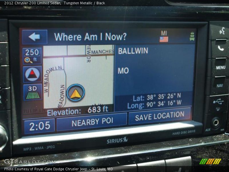 Tungsten Metallic / Black 2012 Chrysler 200 Limited Sedan