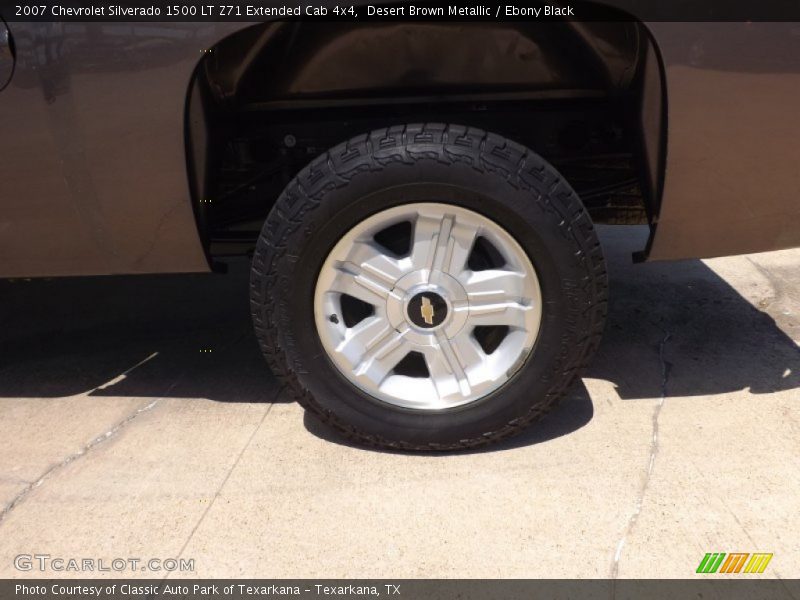 Desert Brown Metallic / Ebony Black 2007 Chevrolet Silverado 1500 LT Z71 Extended Cab 4x4