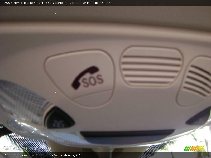 Cadet Blue Metallic / Stone 2007 Mercedes-Benz CLK 350 Cabriolet