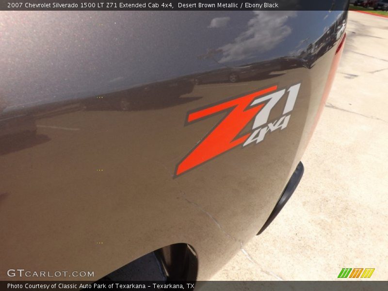 Desert Brown Metallic / Ebony Black 2007 Chevrolet Silverado 1500 LT Z71 Extended Cab 4x4
