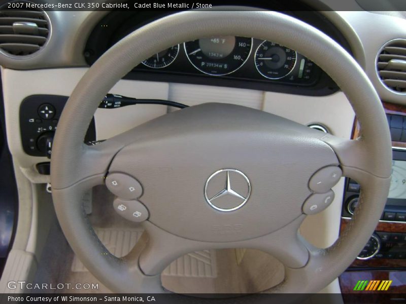 Cadet Blue Metallic / Stone 2007 Mercedes-Benz CLK 350 Cabriolet