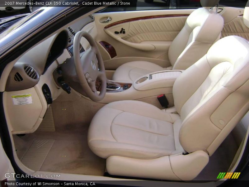 Cadet Blue Metallic / Stone 2007 Mercedes-Benz CLK 350 Cabriolet