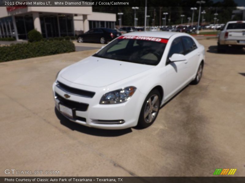White Diamond Tricoat / Cocoa/Cashmere 2011 Chevrolet Malibu LT