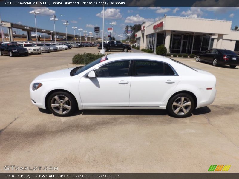 White Diamond Tricoat / Cocoa/Cashmere 2011 Chevrolet Malibu LT