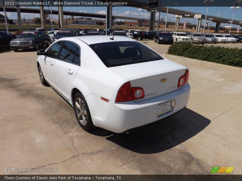White Diamond Tricoat / Cocoa/Cashmere 2011 Chevrolet Malibu LT