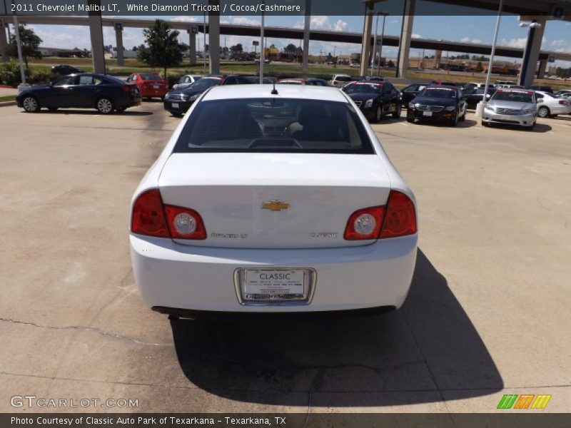 White Diamond Tricoat / Cocoa/Cashmere 2011 Chevrolet Malibu LT