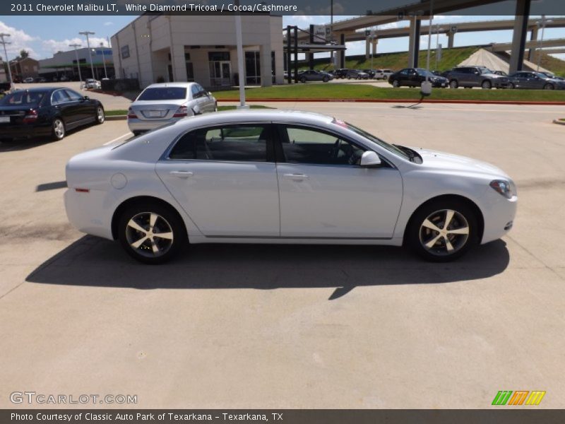 White Diamond Tricoat / Cocoa/Cashmere 2011 Chevrolet Malibu LT