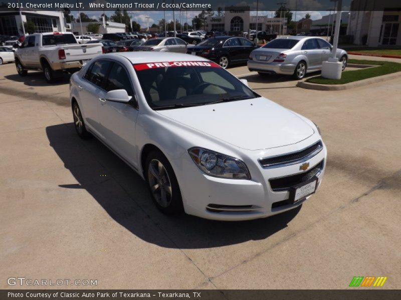White Diamond Tricoat / Cocoa/Cashmere 2011 Chevrolet Malibu LT