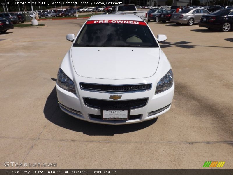 White Diamond Tricoat / Cocoa/Cashmere 2011 Chevrolet Malibu LT