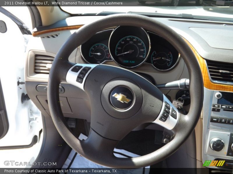 White Diamond Tricoat / Cocoa/Cashmere 2011 Chevrolet Malibu LT