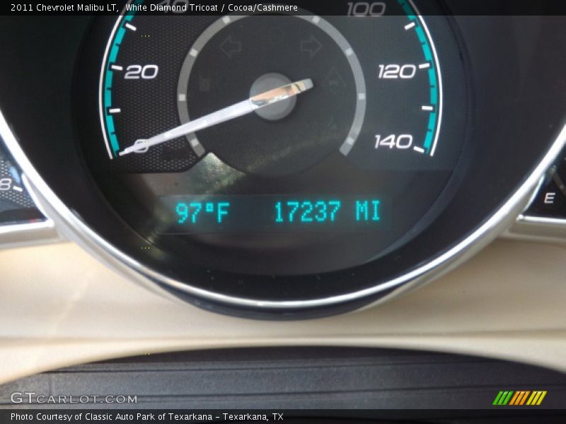 White Diamond Tricoat / Cocoa/Cashmere 2011 Chevrolet Malibu LT