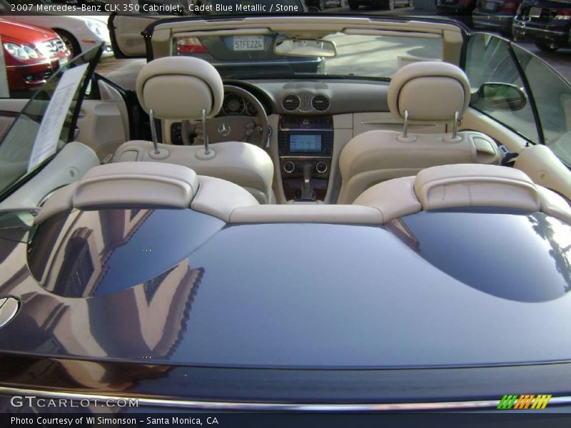 Cadet Blue Metallic / Stone 2007 Mercedes-Benz CLK 350 Cabriolet