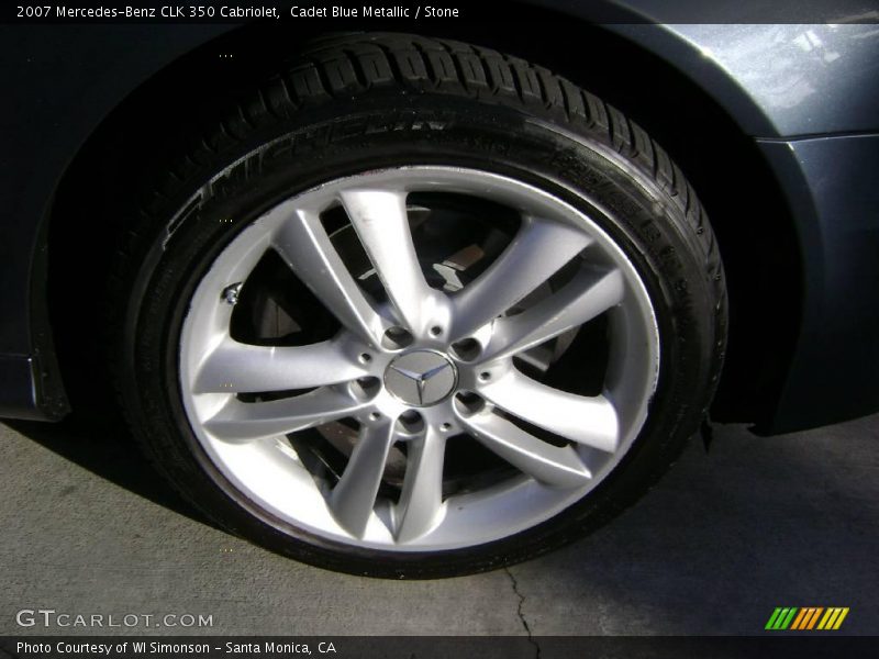Cadet Blue Metallic / Stone 2007 Mercedes-Benz CLK 350 Cabriolet