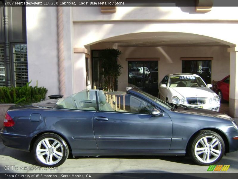 Cadet Blue Metallic / Stone 2007 Mercedes-Benz CLK 350 Cabriolet