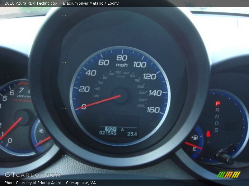 Palladium Silver Metallic / Ebony 2010 Acura RDX Technology