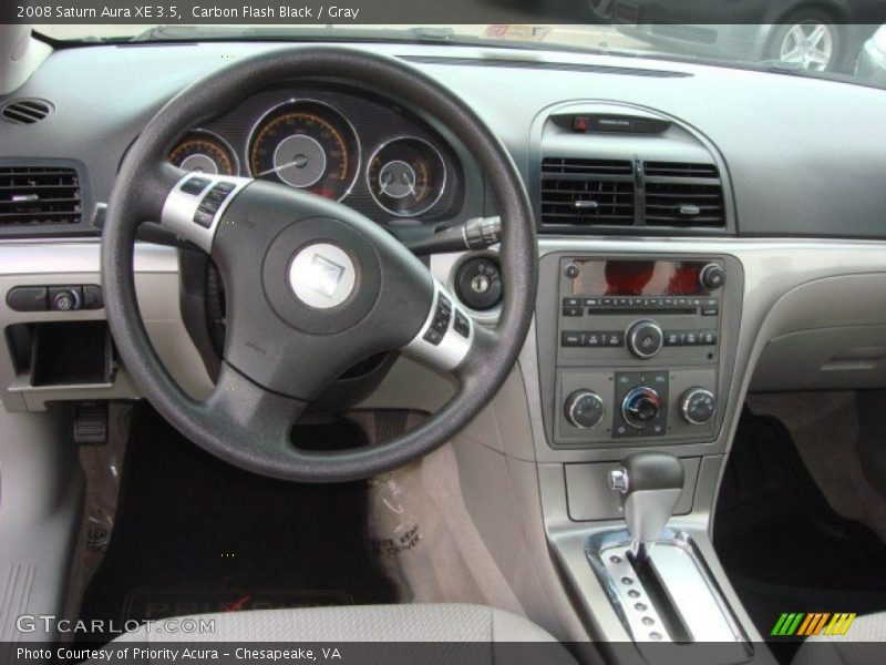 Carbon Flash Black / Gray 2008 Saturn Aura XE 3.5