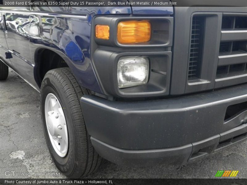 Dark Blue Pearl Metallic / Medium Flint 2008 Ford E Series Van E350 Super Duty 15 Passenger