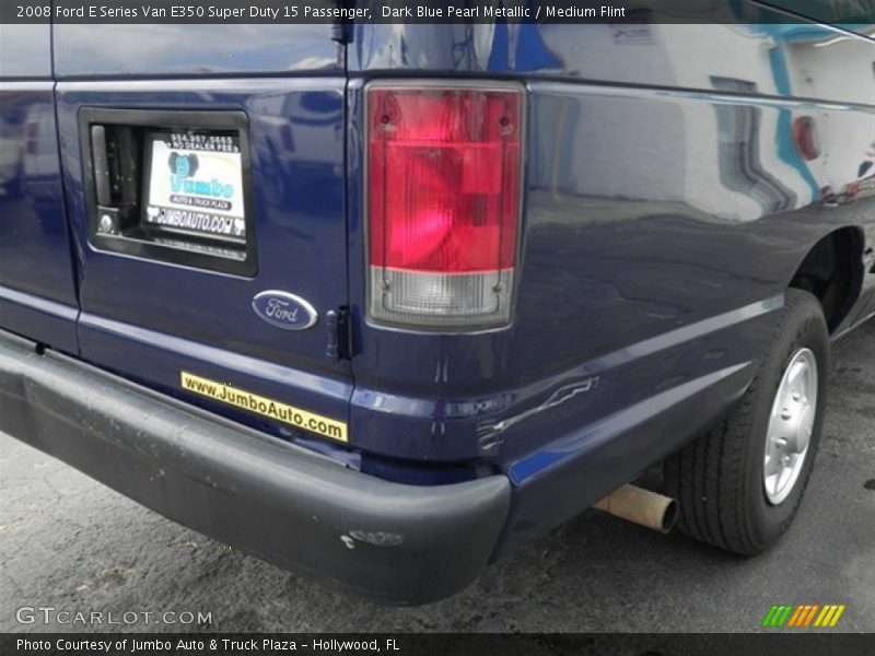 Dark Blue Pearl Metallic / Medium Flint 2008 Ford E Series Van E350 Super Duty 15 Passenger