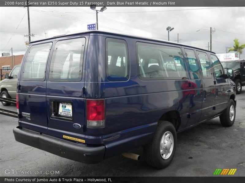 Dark Blue Pearl Metallic / Medium Flint 2008 Ford E Series Van E350 Super Duty 15 Passenger
